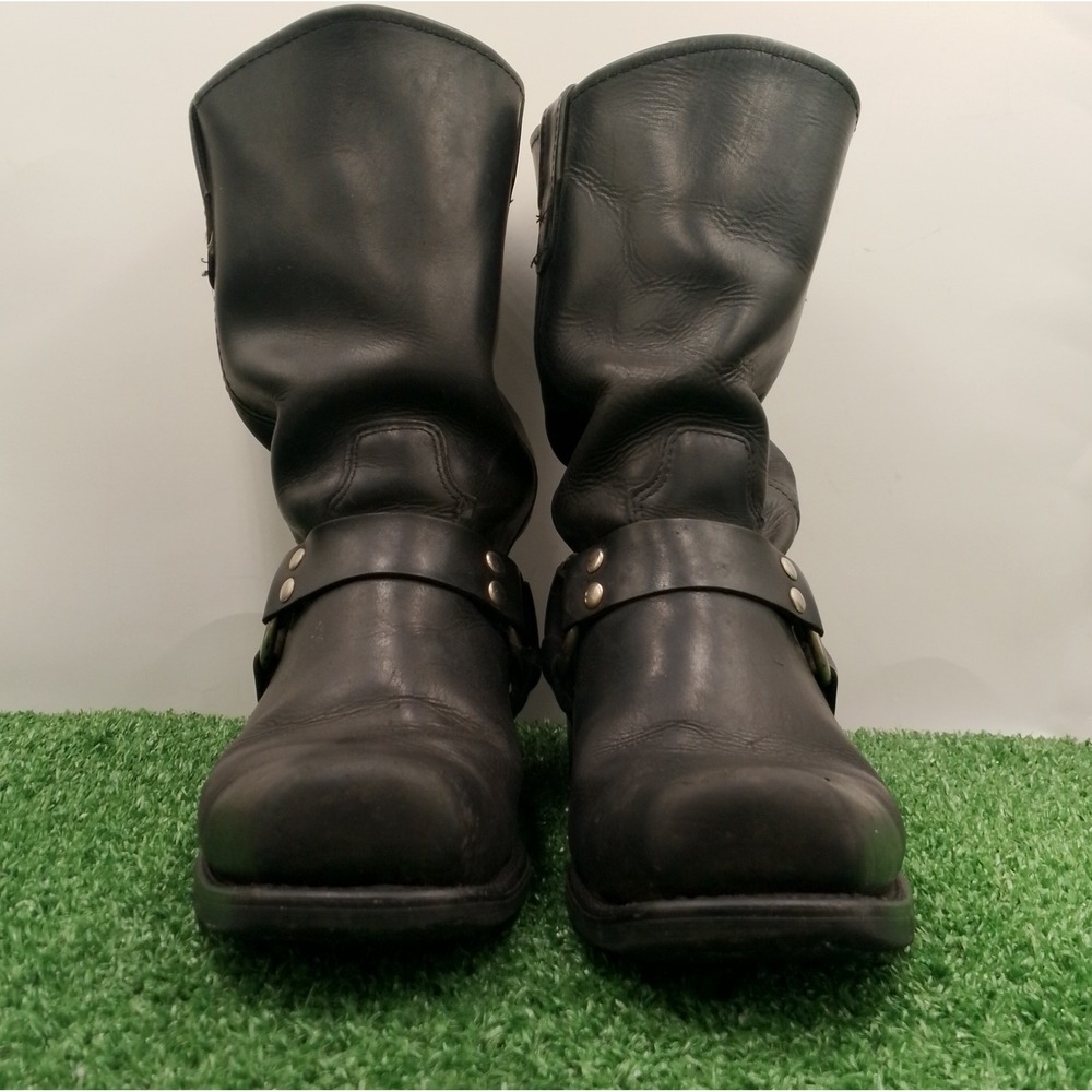 Double H HH Boot Company Mens Size 9 2E Wide Black Leather Harness Made In USA - Picture 2 of 14
